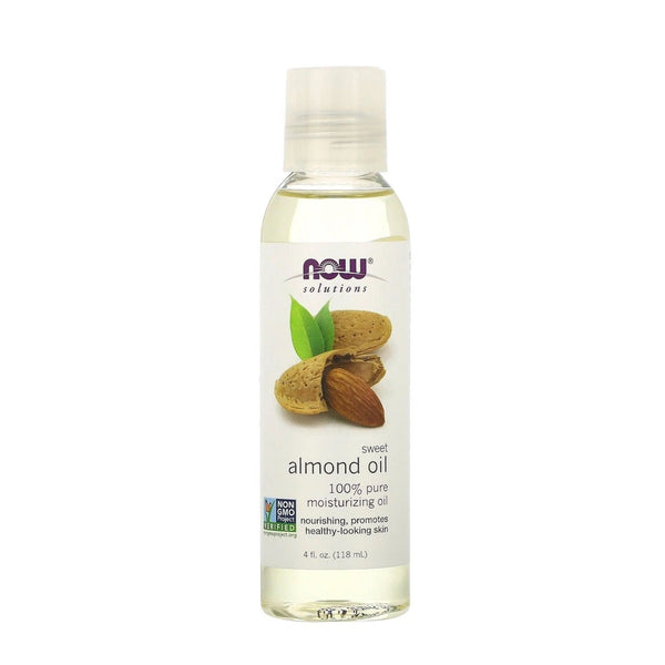 NOW Solutions, Sweet Almond Oil, Pure Unscented Moisturizing Oil, For Skin 118ml