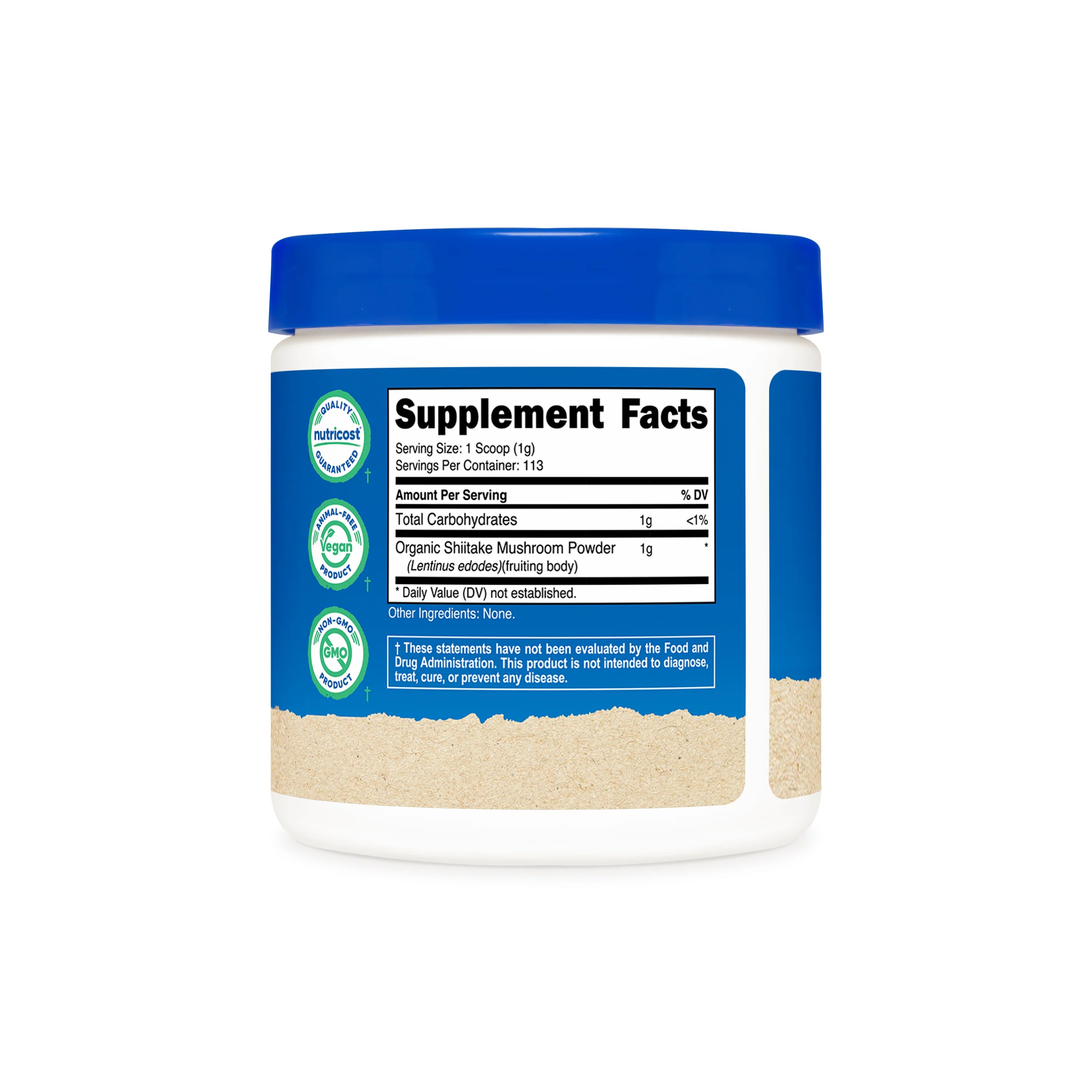 Nutricost Organic Shiitake Mushroom Powder 113g
