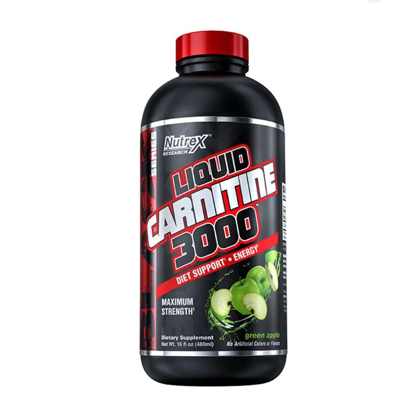 NUTREX, Liquid Carnitine L-Carnitine 3000 Green Apple, 480ml