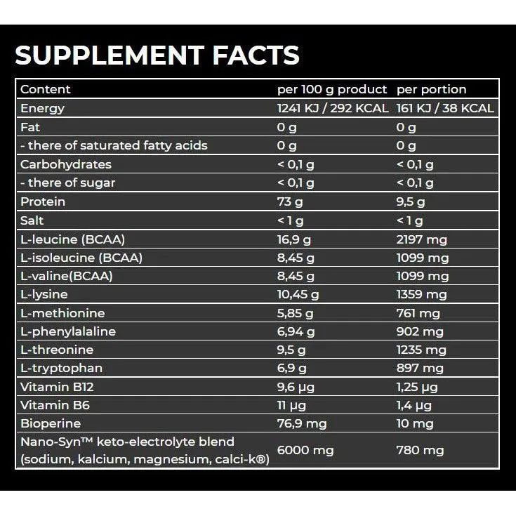 Nano Supps EAAS Nano Amino Acids Mango Rosemary Zero Sugar Zero Fat Keto 420g