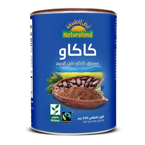 Natureland Cacao Powder Low Fat 250g