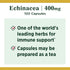 Nature’s Bounty Echinacea 400 mg, 100 Capsules