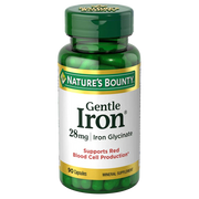 Nature's Bounty Gentle Iron 28mg Iron Glycinate 90 Capsules