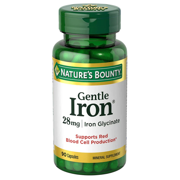 Nature's Bounty Gentle Iron 28mg Iron Glycinate 90 Capsules