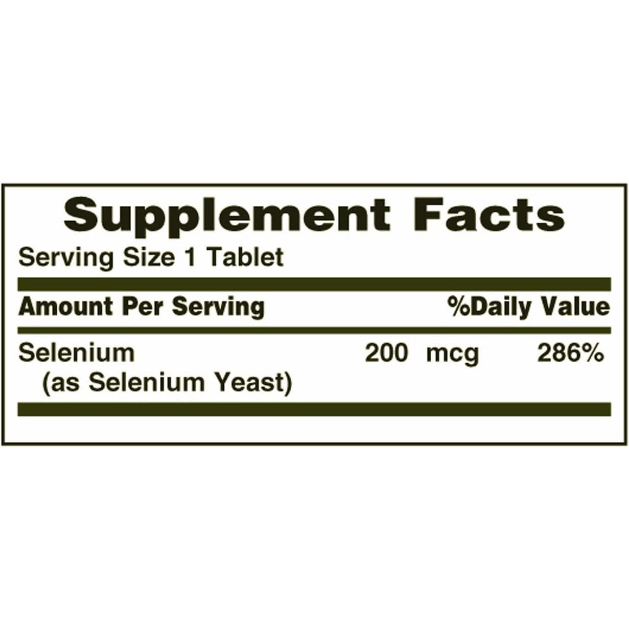 Nature's Bounty Selenium 200 mcg, 100 Vegetarian Tablets