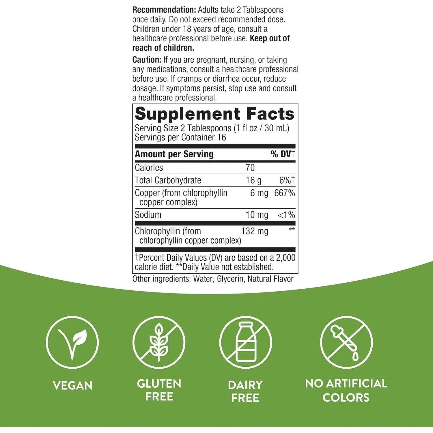 Nature's Way Chlorofresh Liquid Chlorophyll Mint flavor 480 ml