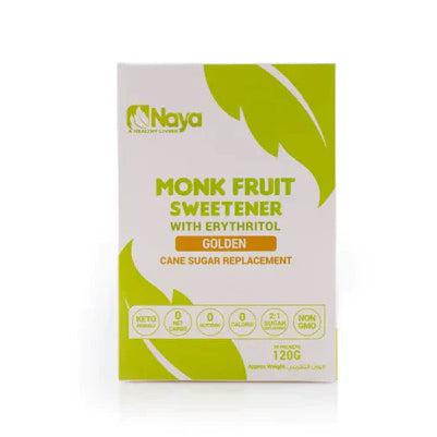 Naya Monk Fruit Sweetener With Erythritol Golden 2:1 30 Packets