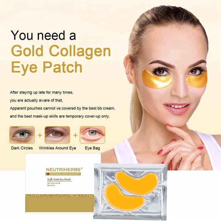 Neutriherbs Under Eye Patches Eye Mask for Dark Circles 24K Gold Eye Patch