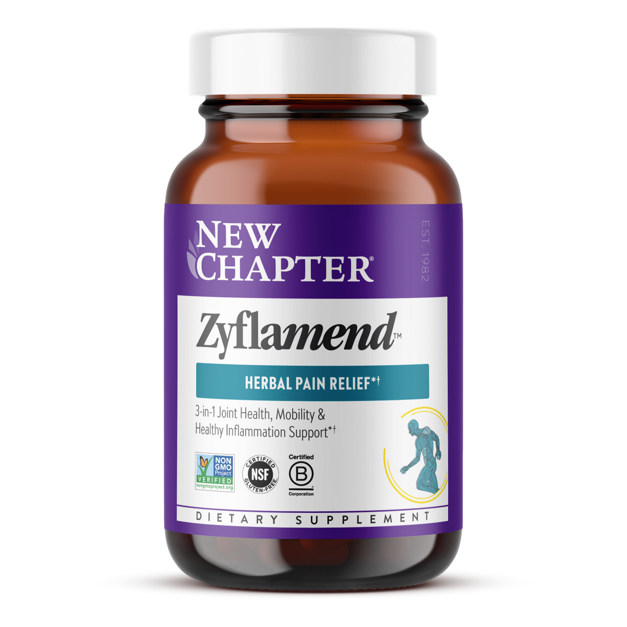 New Chapter Zyflamend Joint Support 10-in-1 Superfood Blend with Ginger & Turmeric for Healthy Inflammation Response & Herbal Pain Relief 120 Vegetarian Capsules