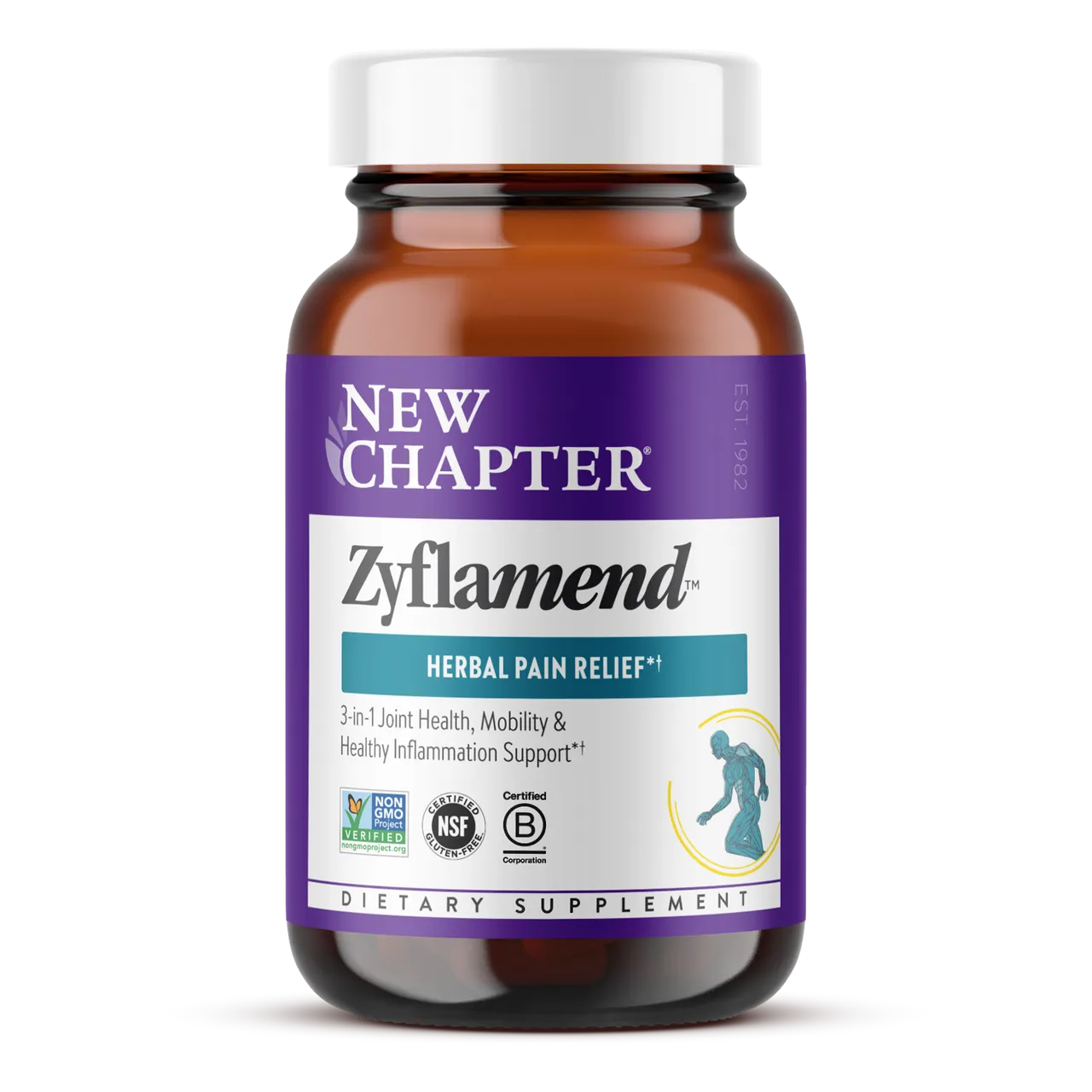 New Chapter Zyflamend Joint Support 10-in-1 Superfood Blend with Ginger & Turmeric for Healthy Inflammation Response & Herbal Pain Relief 120 Vegetarian Capsules