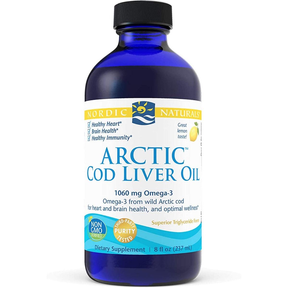 Nordic Naturals Arctic Cod Liver Oil 1060mg Omega-3 Non-GMO 237ml