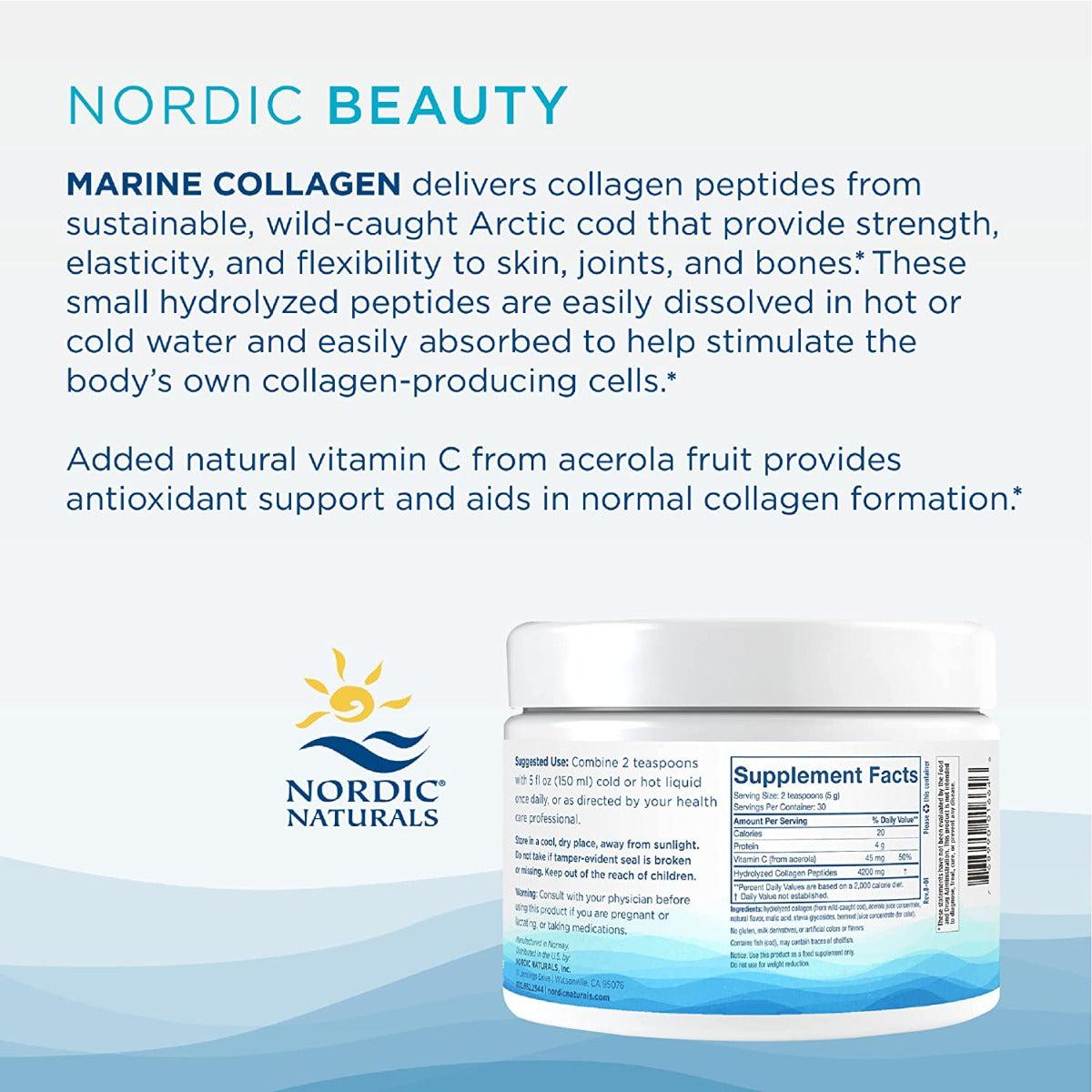 Nordic Naturals Beauty Marine Collagen with Vitamin C For Healthy Skin 150gm