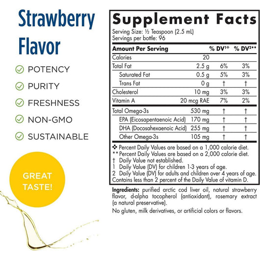 Nordic Naturals Children’s DHA For Kids 1-6 Years Berry Punch 530mg Omega 3 Non-GMO 237 Serving 237ml