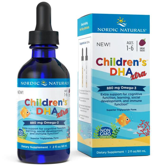 Nordic Naturals Children’s DHA Xtra For Kids 1-6 Years Berry Punch 880 mg Omega 3 Non-GMO 48 Serving
