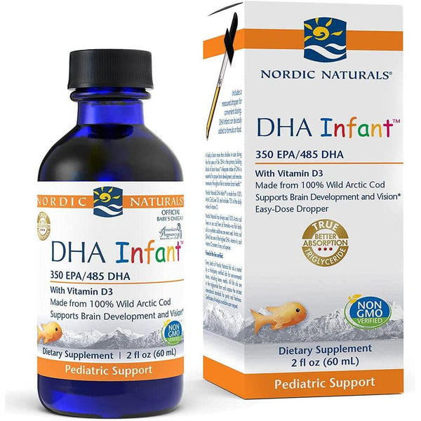 Nordic Naturals DHA Infant Unflavored 1050mg Omega-3 Plus 300 IU Vitamin D3 60ml