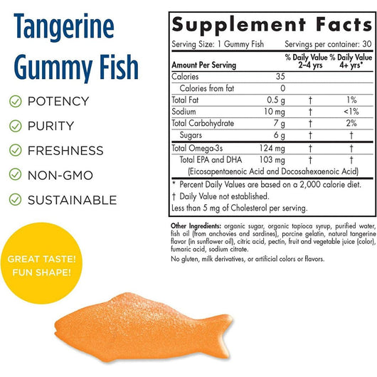 Nordic Naturals Kids Omega-3 Gummy Fish for ages 2+ 60 Gummies