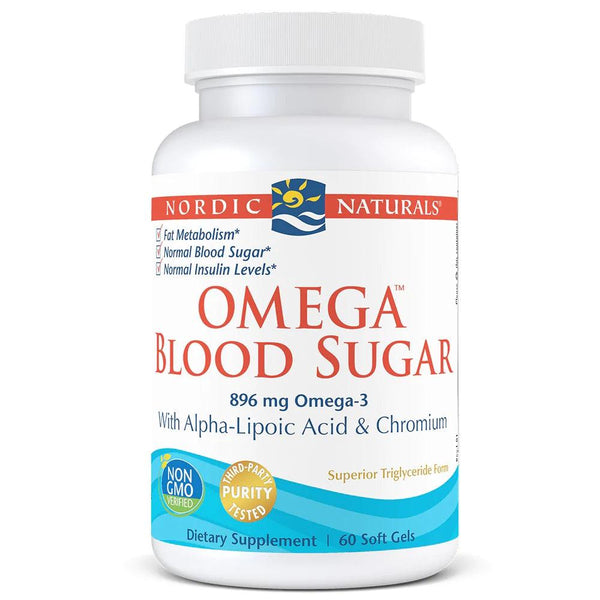 Nordic Naturals Omega Blood Sugar 896mg Omega-3 + Alpha-Lipoic Acid & Chromium For Normal Blood Suga