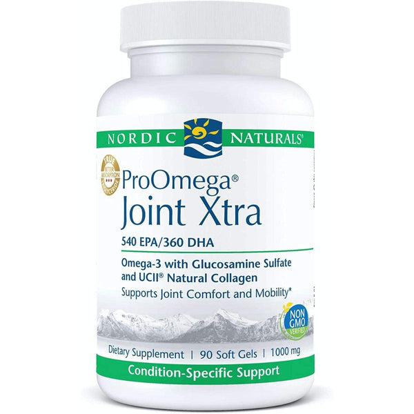 Nordic Naturals ProOmega Joint Xtra 540 mg EPA 360 mg DHA with Glucosamine Sulfate and Natural Collagen 90 Softgels