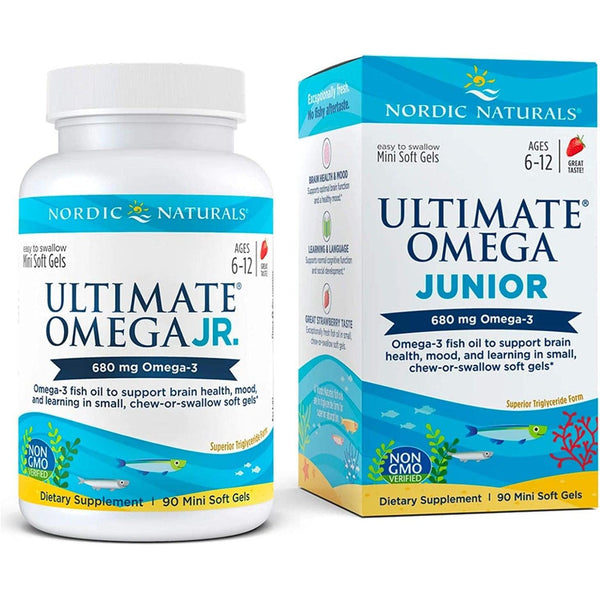 Nordic Naturals Ultimate Omega Junior 680mg Omega-3 with EPA & DHA Strawberry 90 Mini Soft Gels