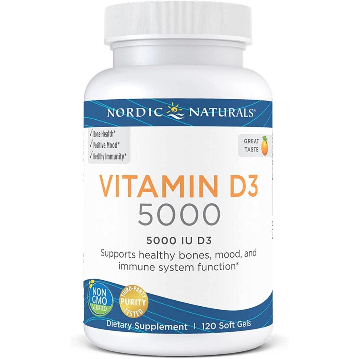 Nordic Naturals Vitamin D3 5000 IU 120 Softgel