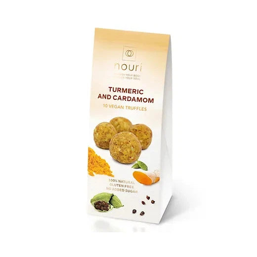 Nouri Turmeric And Cardamon Tea 10 Vegan Balls Gluten Free No Added Sugar