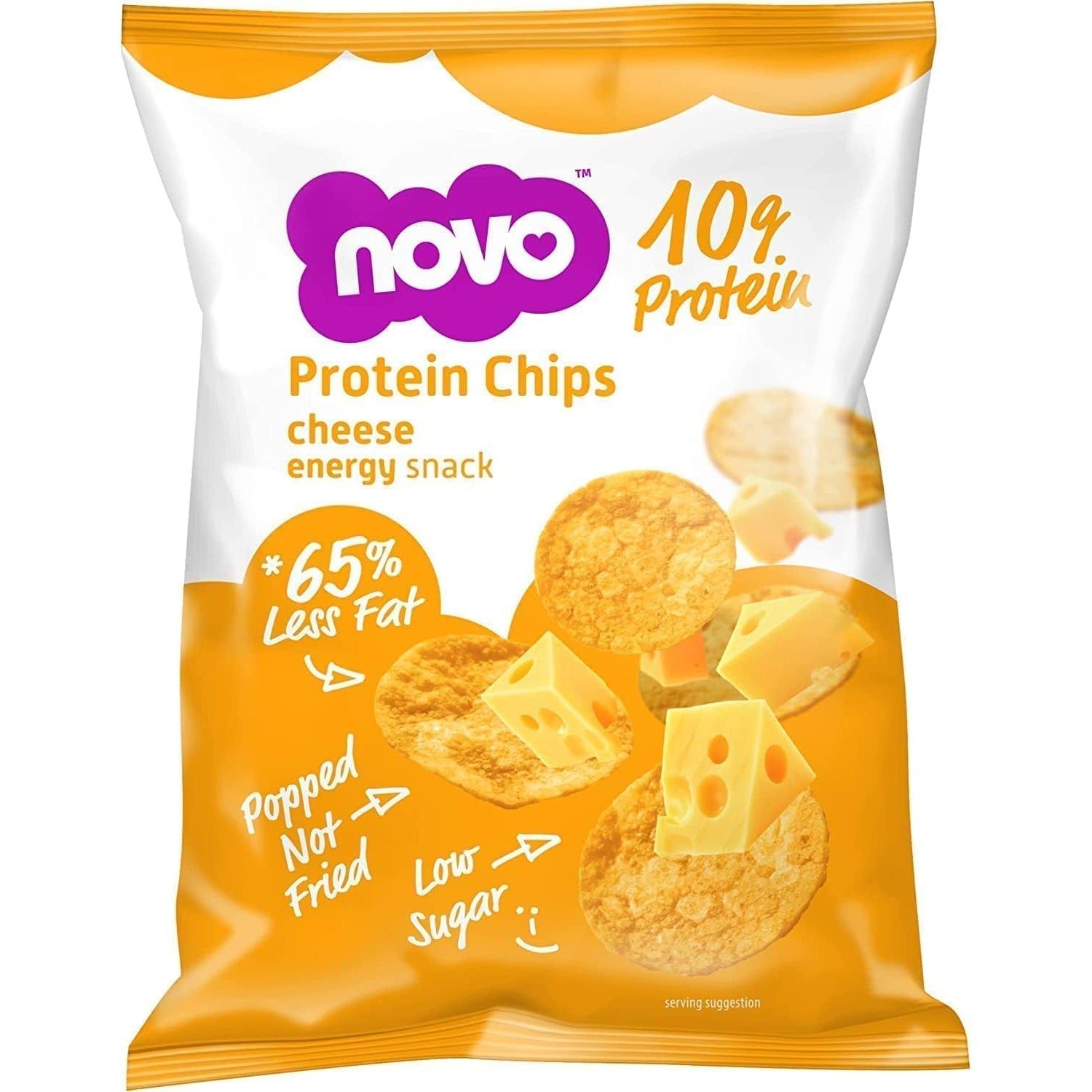 Novo Nutrition Protein Chips Healthy Savoury Snack with High Protein 30g - Cheese Flavour
