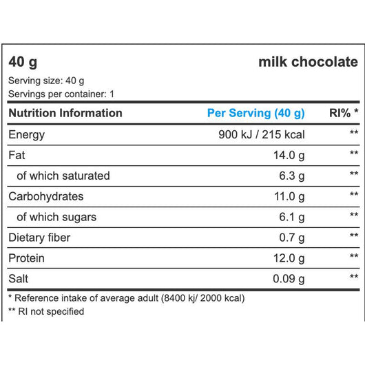 Novo Protein Bar Wafer Milk Chocolate 40g