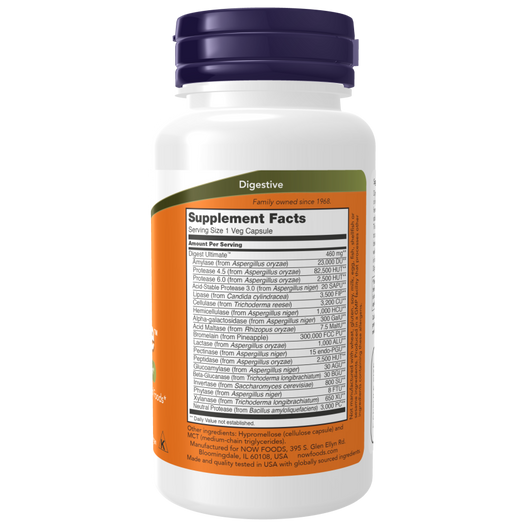 Now Digest Ultimate Full Spectrum Digestive Enzyme Formula 60 Veg Capsules