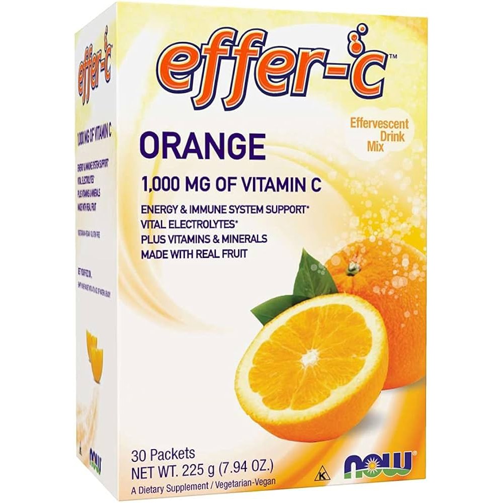 Now Effer-C Orange Vitamin C Drink 1000mg 30's Pack