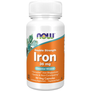 Now Iron 36 mg, Double Strength as Iron Bisglycinate 90 Veg Capsules