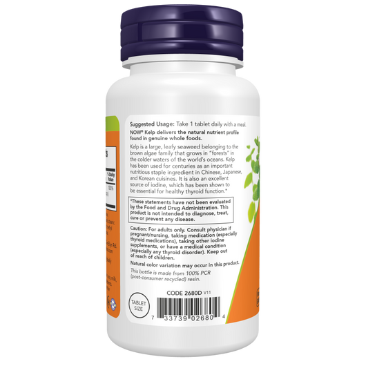 Now Kelp 150 mcg Iodine 200 Vegetarian Tablets