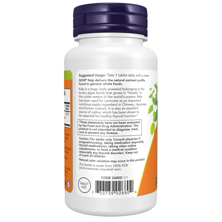 Now Kelp 150 mcg Iodine 200 Vegetarian Tablets