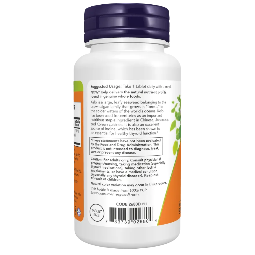 Now Kelp 150 mcg Iodine 200 Vegetarian Tablets