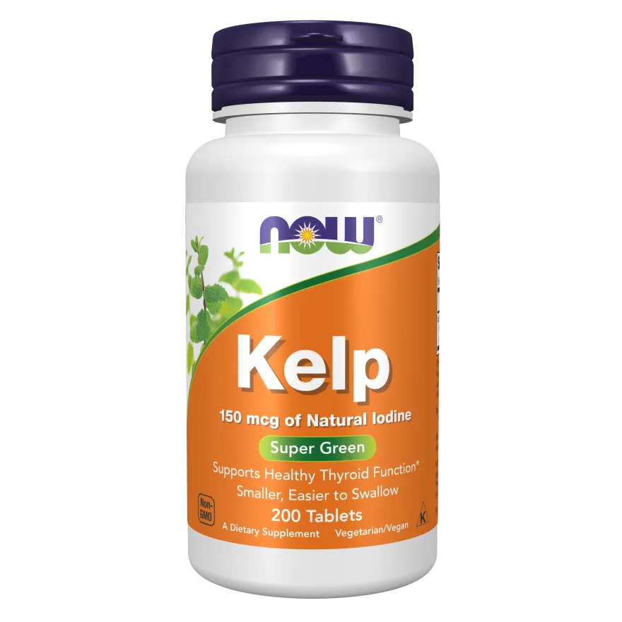 Now Kelp 150 mcg Iodine 200 Vegetarian Tablets