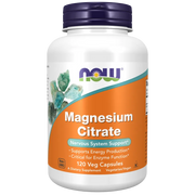 Now Magnesium Citrate 400mg 120 Vegetable Capsules