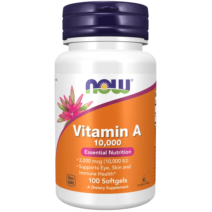 Now Vitamin A 10,000 IU 100 Softgels