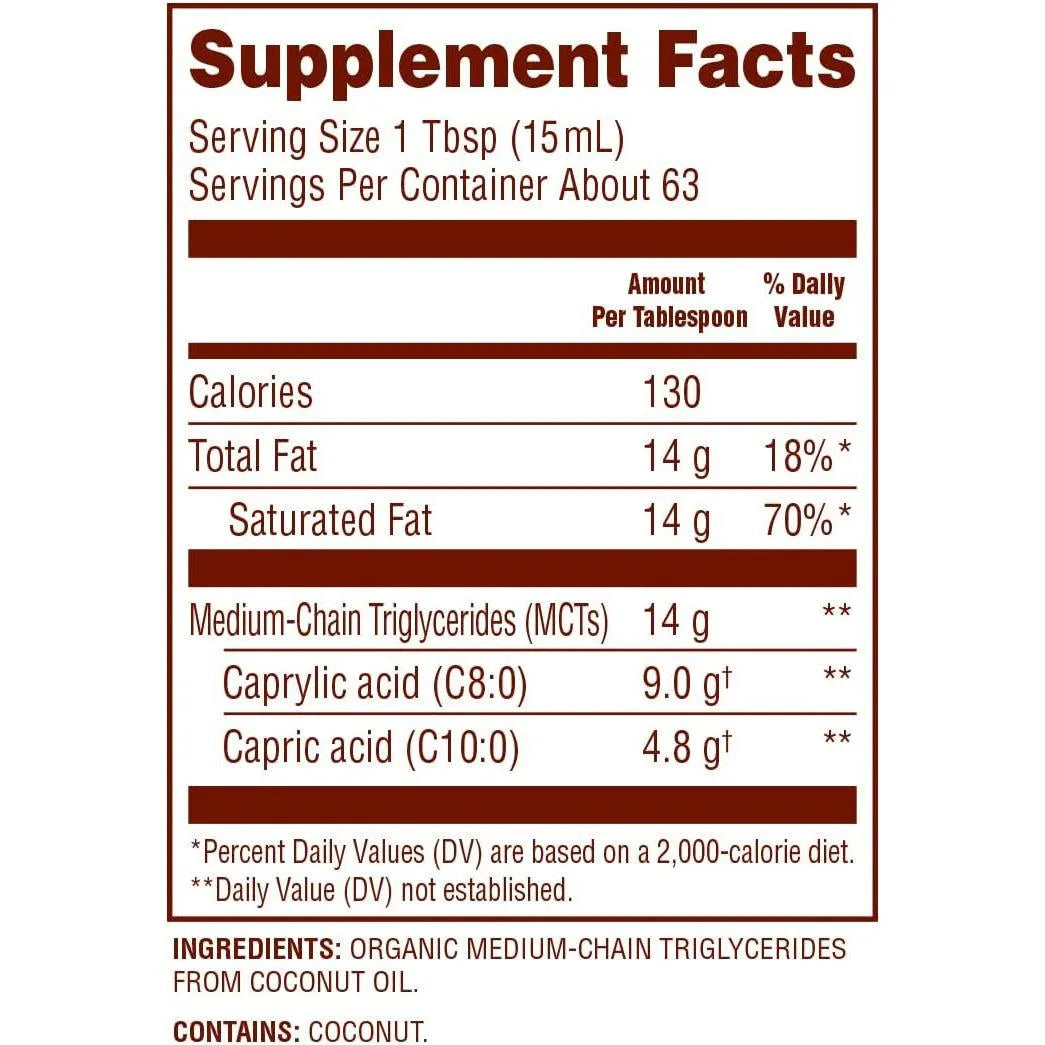 Nutiva Organic MCT Oil Keto Friendly 473ml