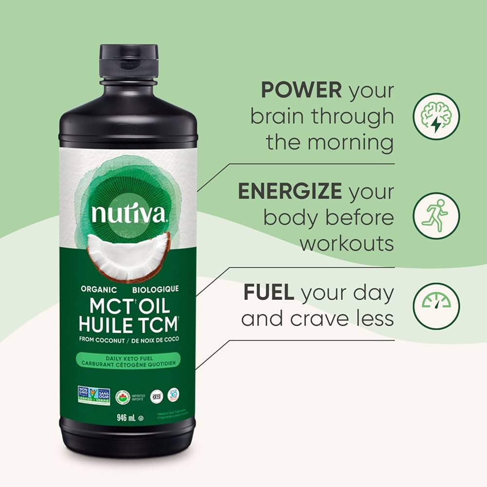 Nutiva Organic Unflavored MCT Oil from Coconut 946ml
