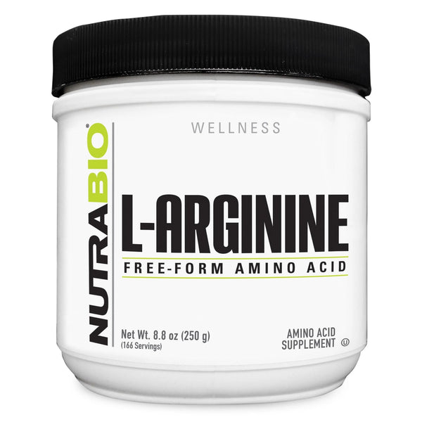 NutraBio Arginine Powder Amino Acid Supplement 250g