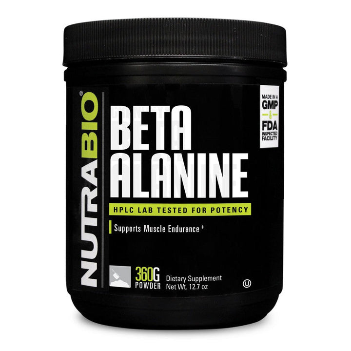 NutraBio Beta Alanine Pre-Workout Supplement - 360g Powder