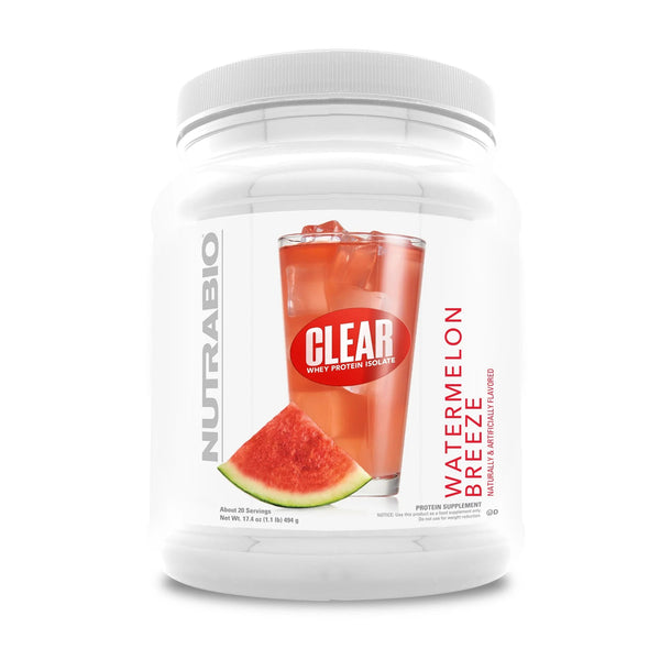 NutraBio Clear Whey Protein Isolate Clear Whey Protein Isolate – Watermelon Breeze 499g