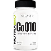 NutraBio CoQ10 with Bioperine 200mg | 60 Vegetable Capsules