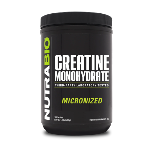 NutraBio Creatine Monohydrate Supplement, Unflavored, (500 g) - Supports Muscle Energy, Recovery, and Strength