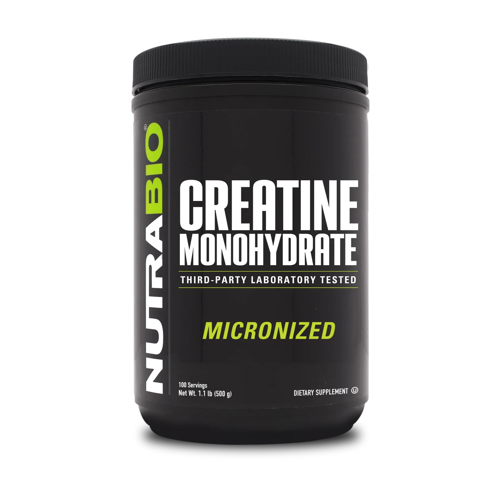 NutraBio Creatine Monohydrate Supplement, Unflavored, (500 g) - Supports Muscle Energy, Recovery, and Strength