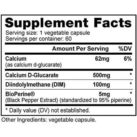 NutraBio DIM with BioPerine, Supports Estrogen Balance, 60 Vegetable Capsules Gluten Free