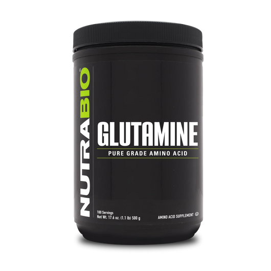 NutraBio Glutamine Pure Grade Amino Acid 500g