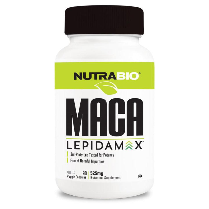 NutraBio Maca Lepidamax 525mg 90 Vegetable Capsules Gluten Free NonGMO