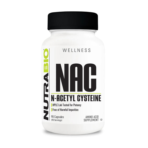 NutraBio NAC N-Acetyl-Cysteine 600 mg 90 Vegetable Capsules