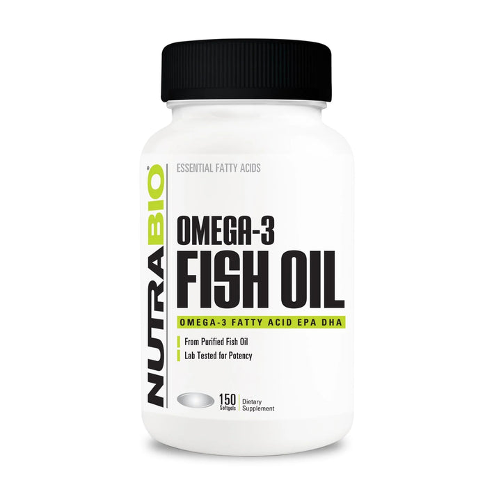 NutraBio Omega 3 Fish Oil 150 Softgels