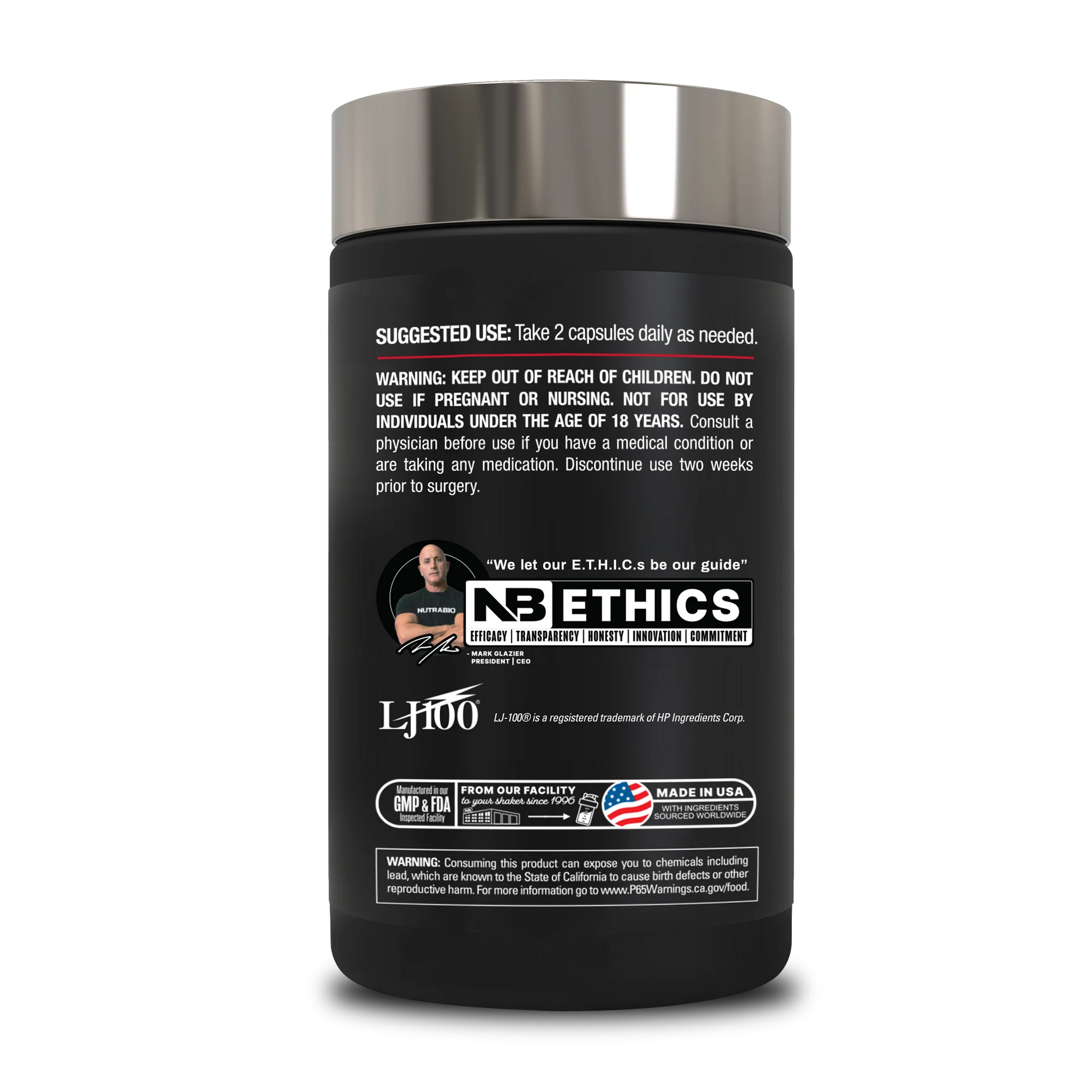 NutraBio Ubound Tongkat Ali & Fadogia 120 Capsules